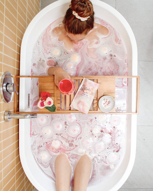 Cubes de bain effervescents - Rose & Abricot - Moi D'abord