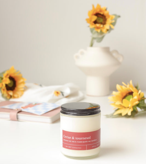 Bougie de soya Cerise & Tournesol - Moi D'abord - 210g