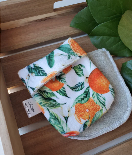 Mitaine de bain Tangerine et pêche