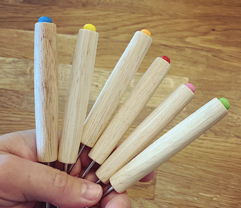 Lot de 6 fourchettes à fondue humoristiques (version féminine)