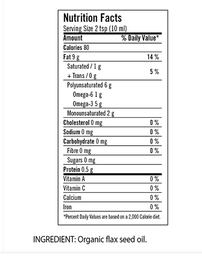 Huile de lin biologique - Flora - 250ml
