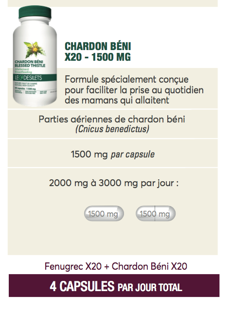 Chardon béni - Formule concentrée allaitement - Léo Désilets