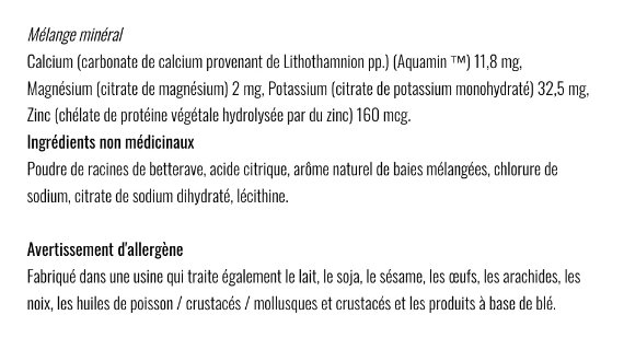 Électrolytes - Mélange d'hydratation - Biosteel - Baies mélangées - 118g (20 portions)