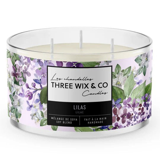 Chandelle de soya - Lilas - Three Wix & Co