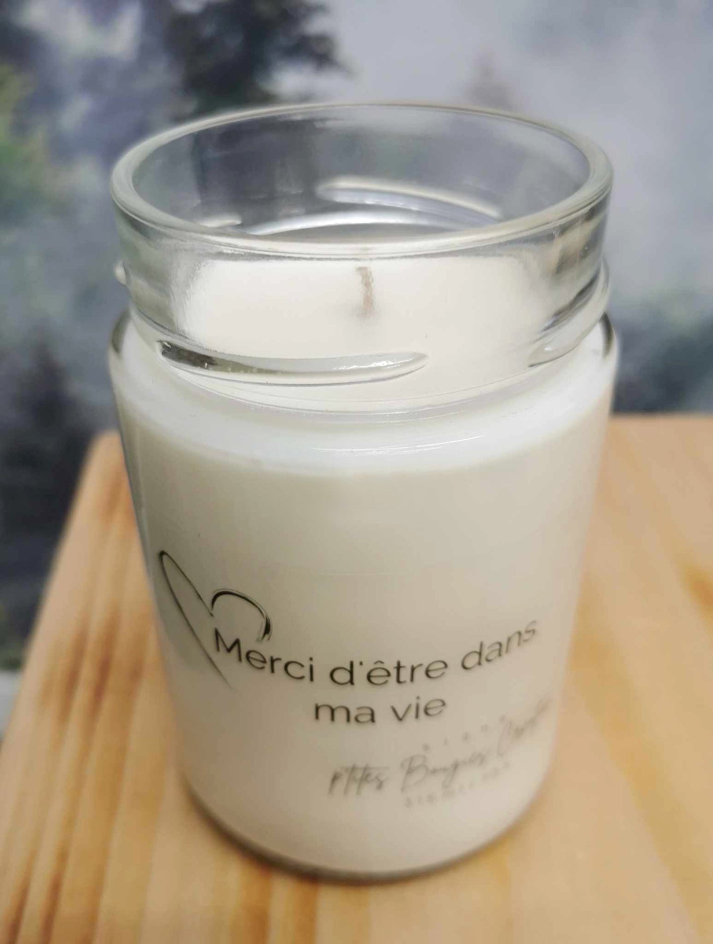 Chandelle de soya - Merci d'être dans ma vie - P'tites Bougies Création