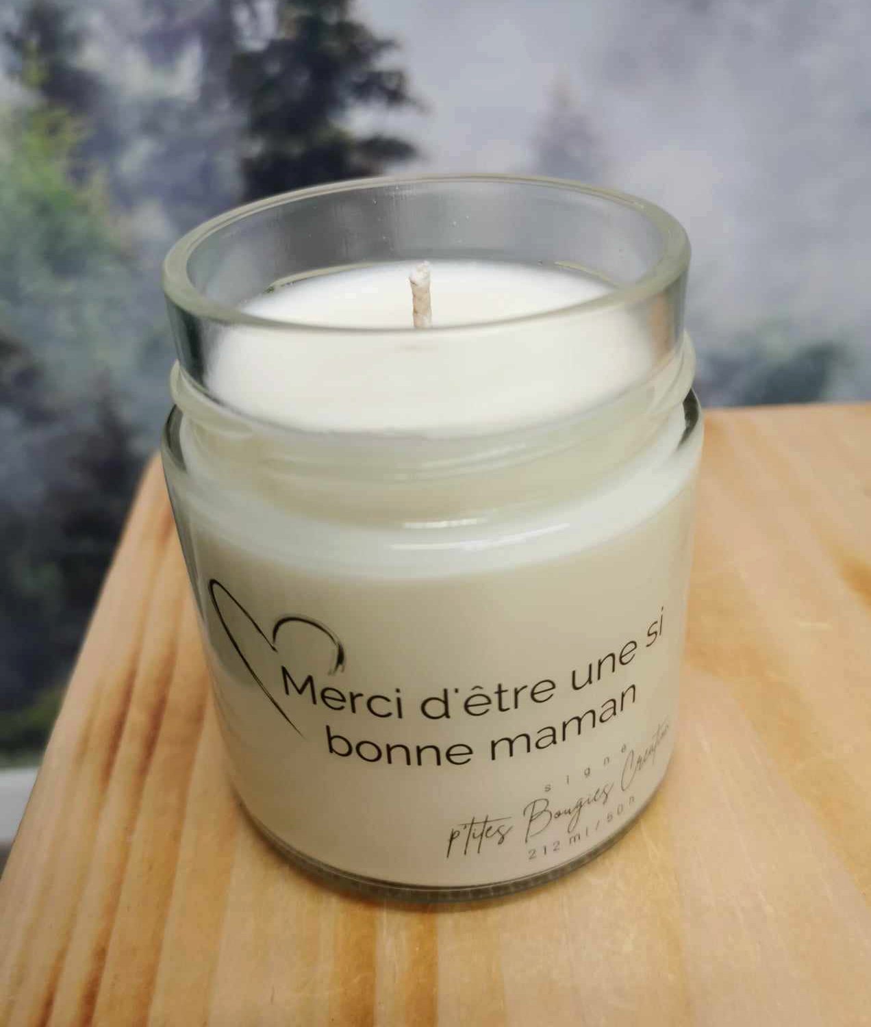 Bougie de soja - Merci d'être une si bonne maman - P'tites Bougies Création