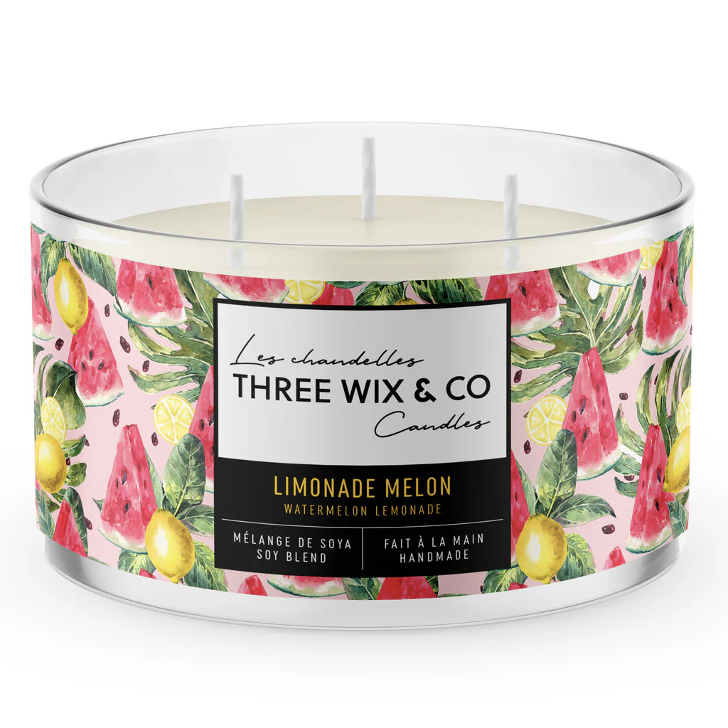 Chandelle de soya - Limonade Melon - Three Wix & Co