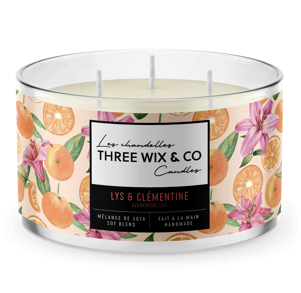 Chandelle de soya - Lys & Clémentine - Three Wix & Co
