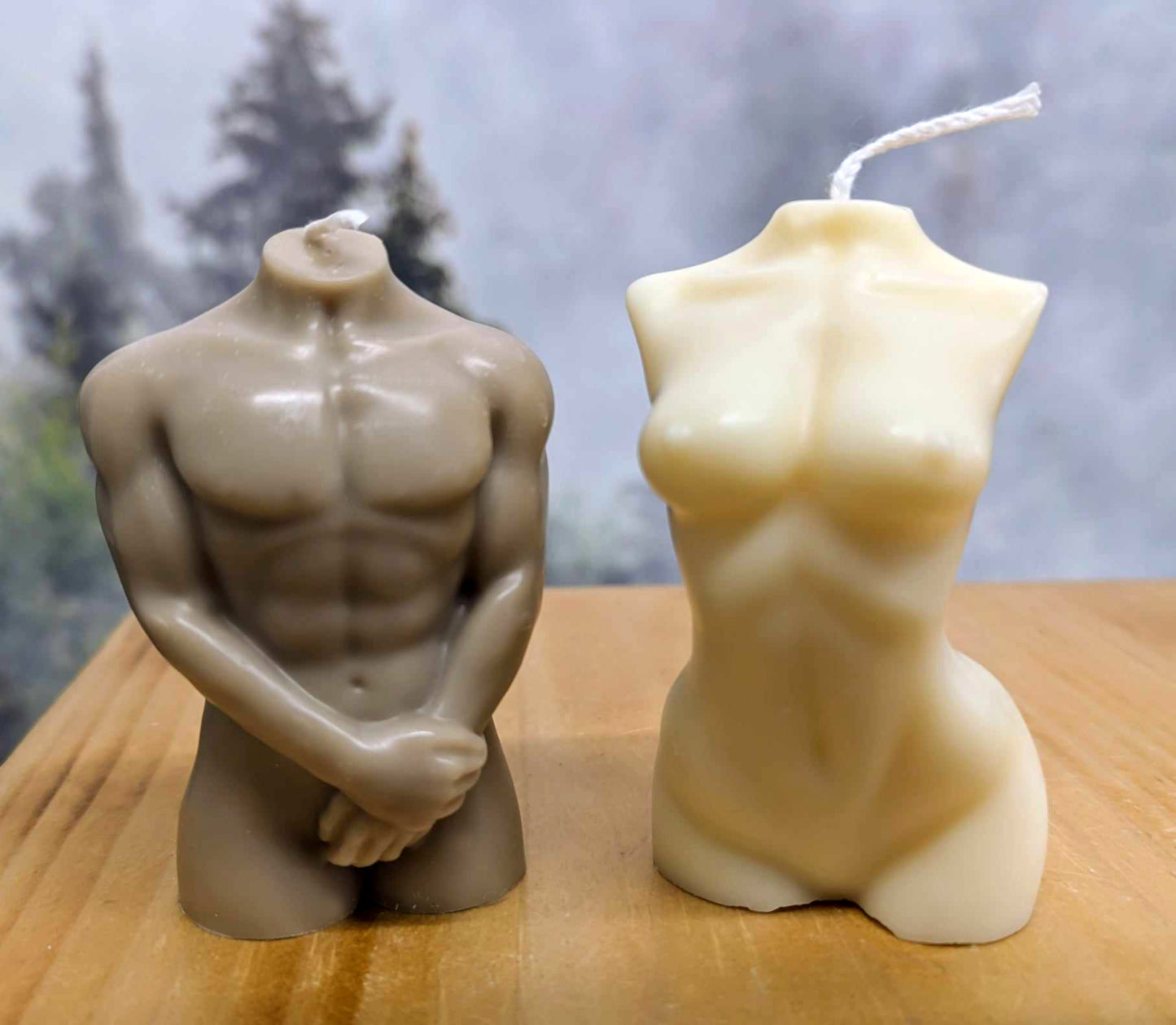 Bougie de soya - Homme nu