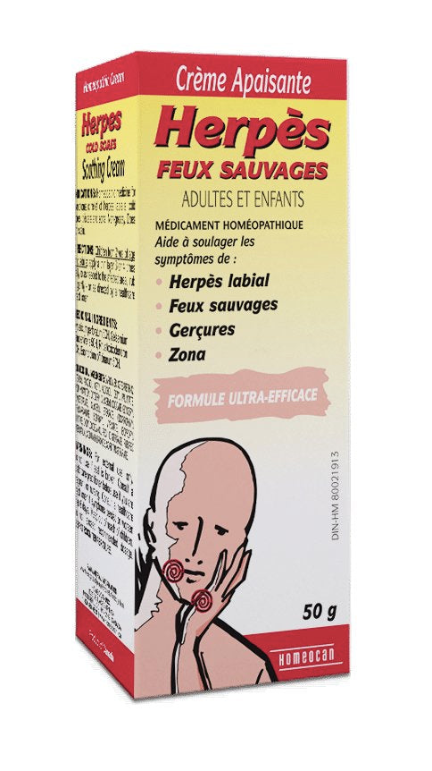 Crème Herpès - Feux sauvages - 50g - Homéocan