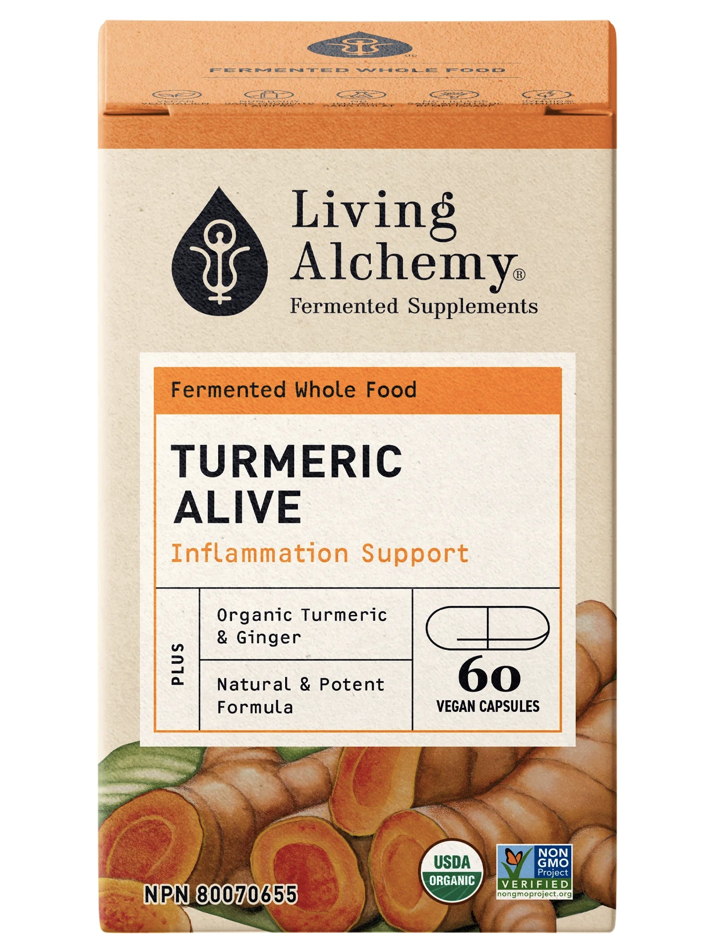 Curcuma fermenté - Living Alchemy - 60 capsules ou 120 capsules