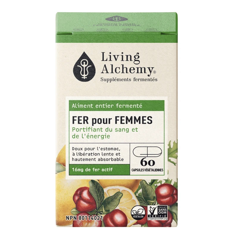 Fer Vivant pour femmes - Living Alchemy - 60 capsules