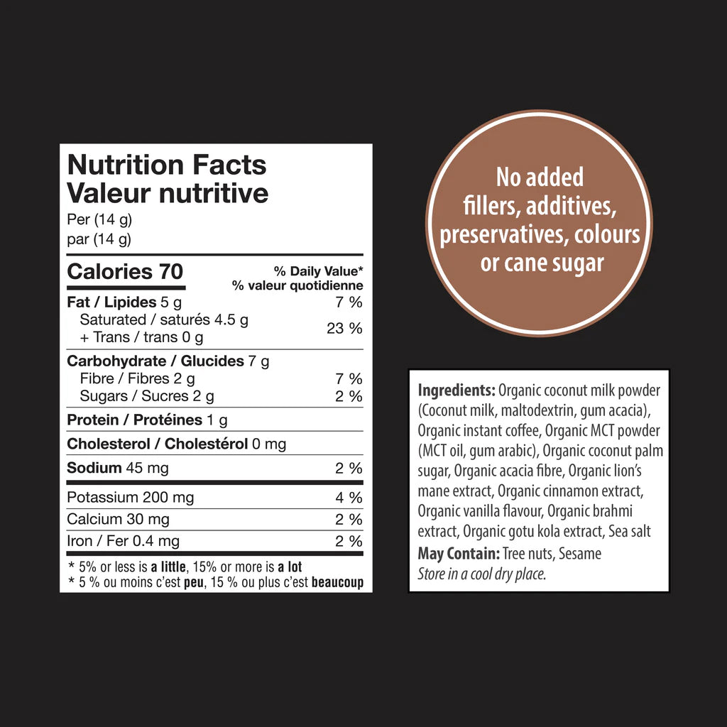 Concentration Plus - Focus Fuel - Café instantanné aux champignons - Organic Traditions - 140g