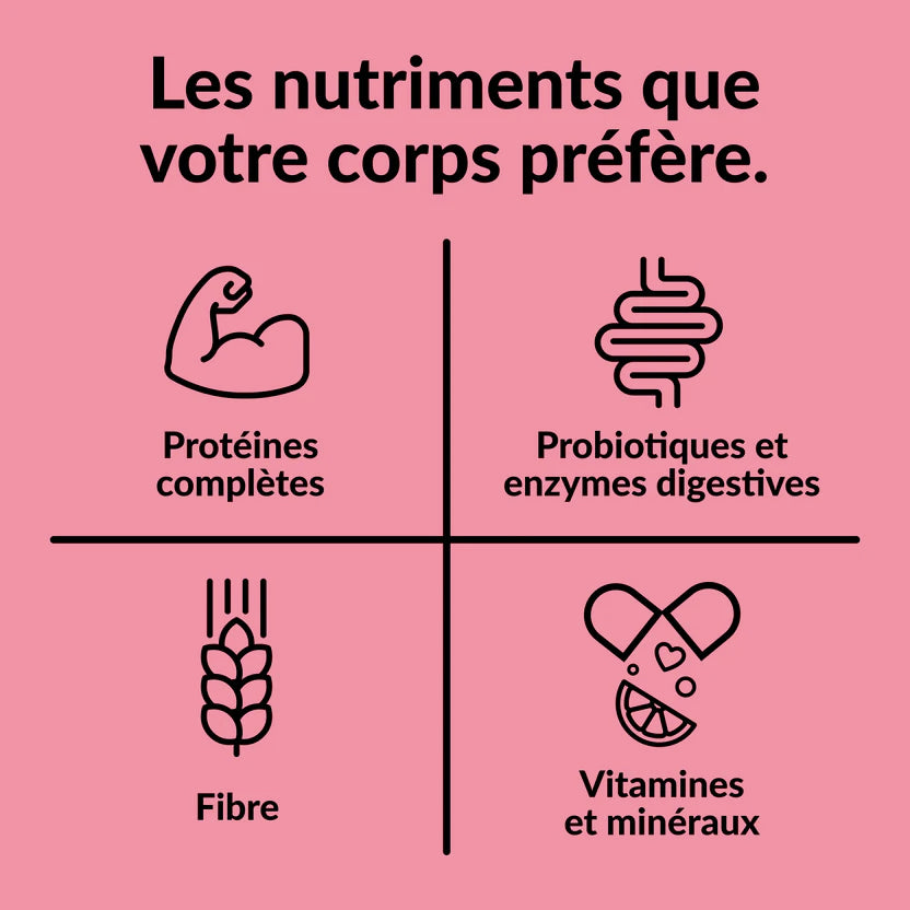 Protéines végétales - Boisson tout-en-un - Fraise et Crème - Good Protein - 2 formats