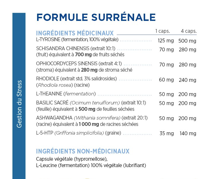 Formule Tonique (Anciennement Formule Surrénale) - Gamma Force - 60 capsules