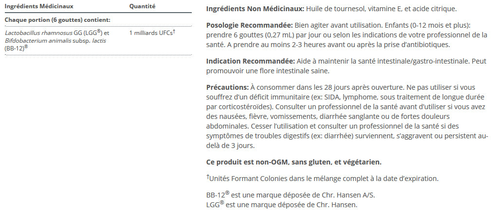 Metakids Baby probiotic - Probiotiques pour bébé - Metagenics - 5,65ml