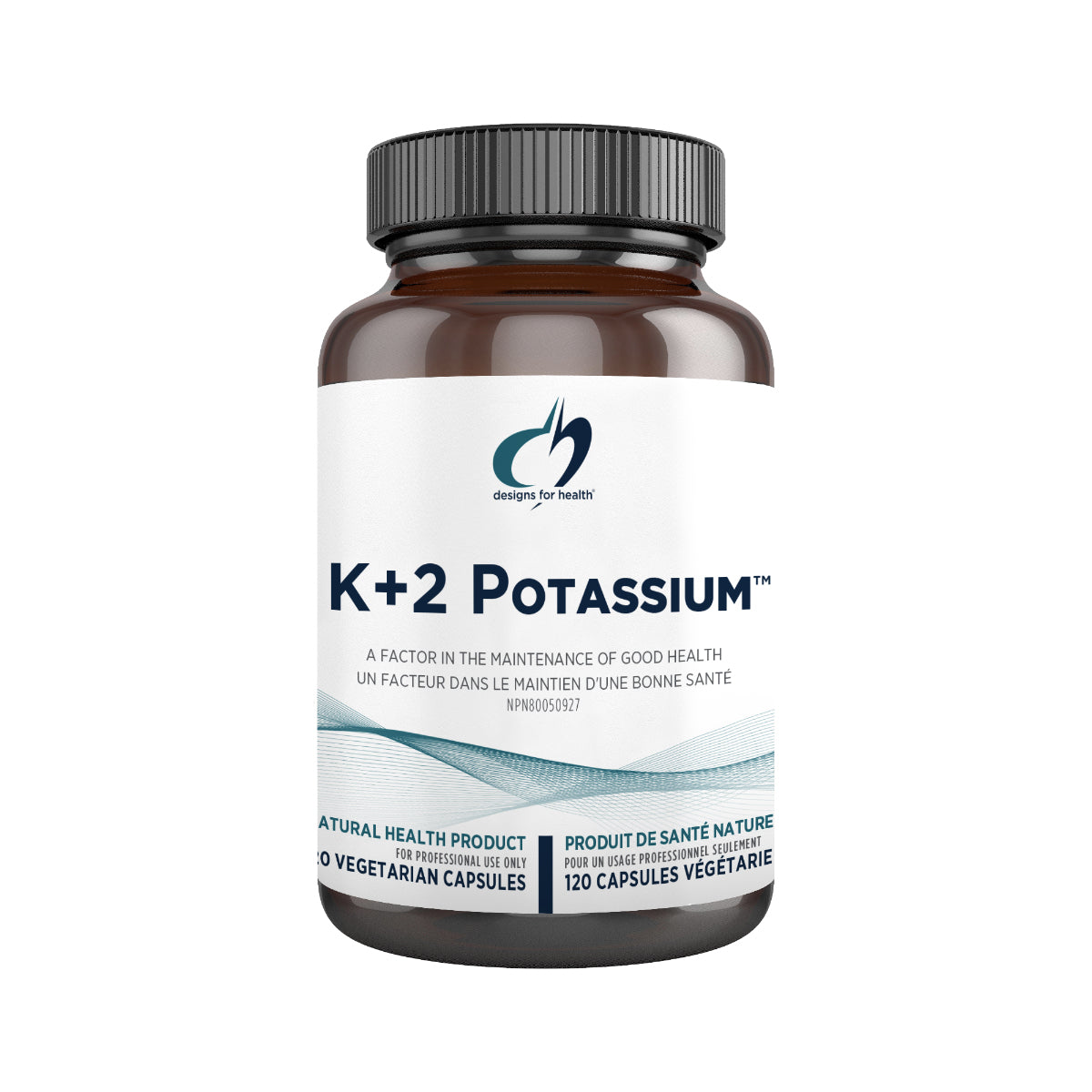 K+2 Potassium - Designs for health - 120 capsules