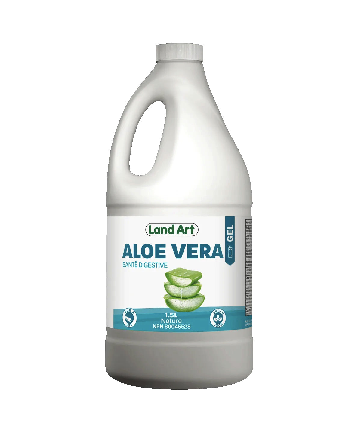 Aloe Vera - Gel Buvable - Santé Digestive - Land Art - 1,5 litres - Nature
