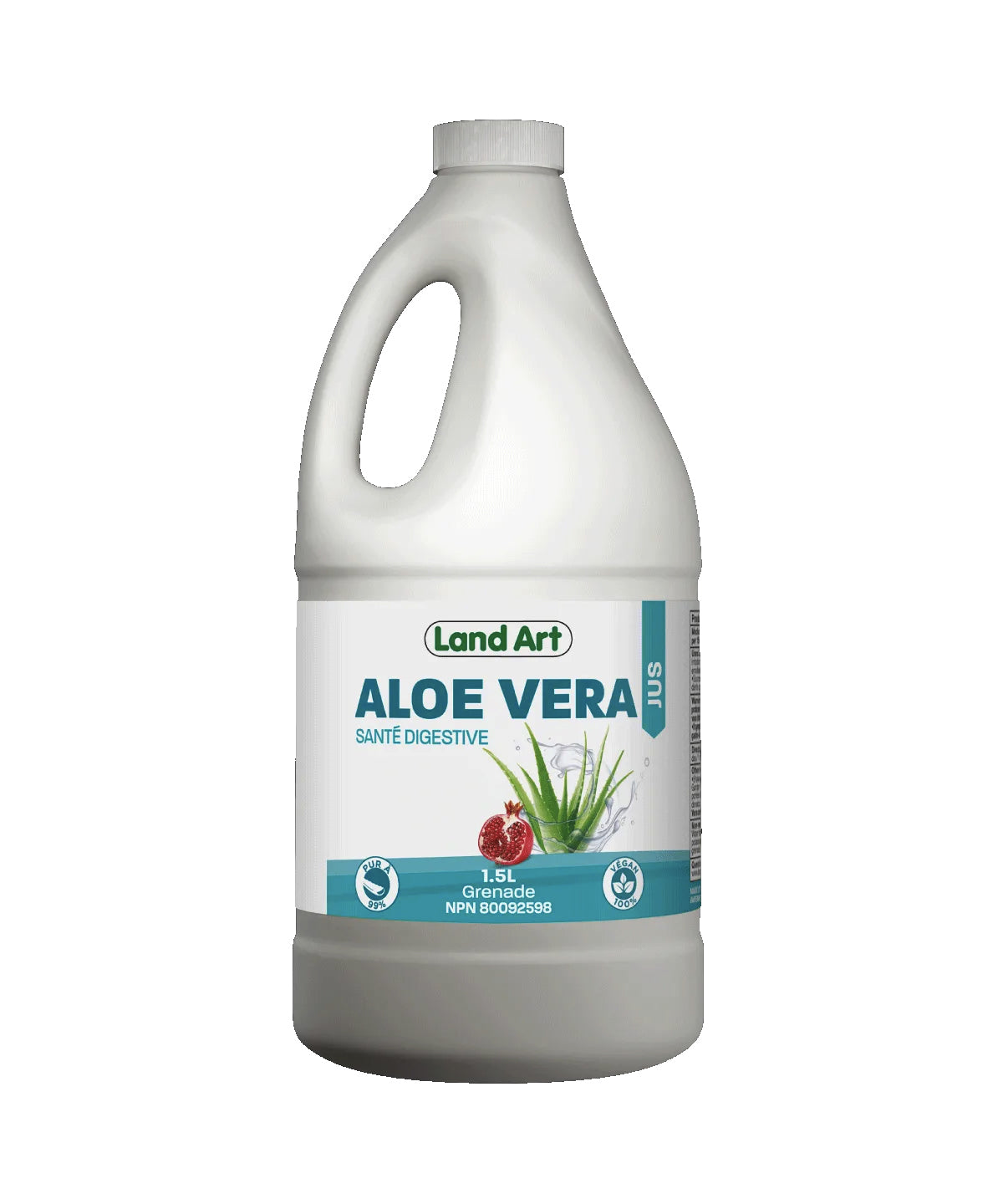Aloe Vera - Jus d'aloès - Santé digestive - Land Art - 1,5 litres - Grenade