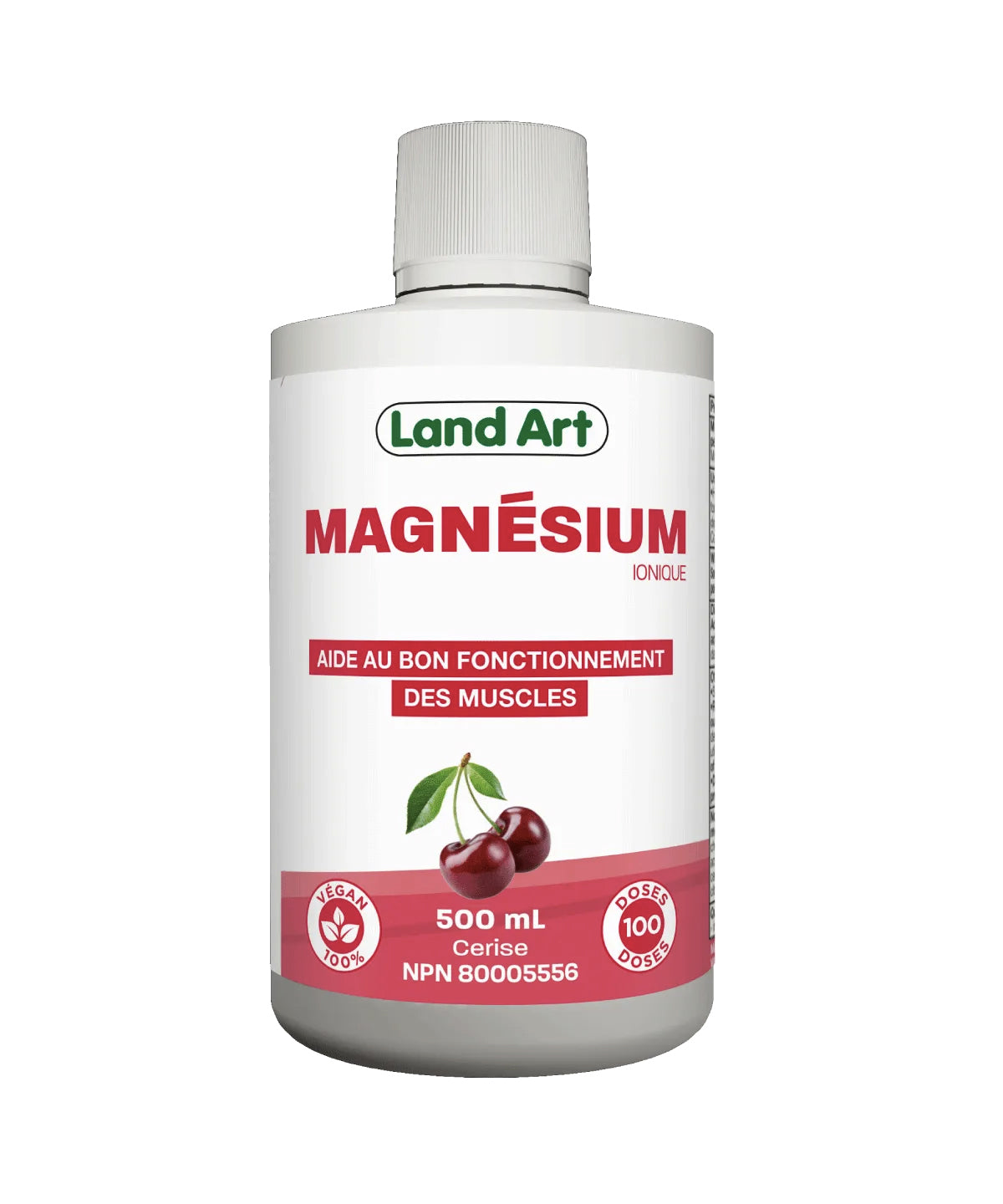 Magnésium Ionique - Chlorure de magnésium liquide - Land Art- 500ml - Cerise