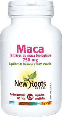 Maca biologique 750mg - New Roots - 120 capsules