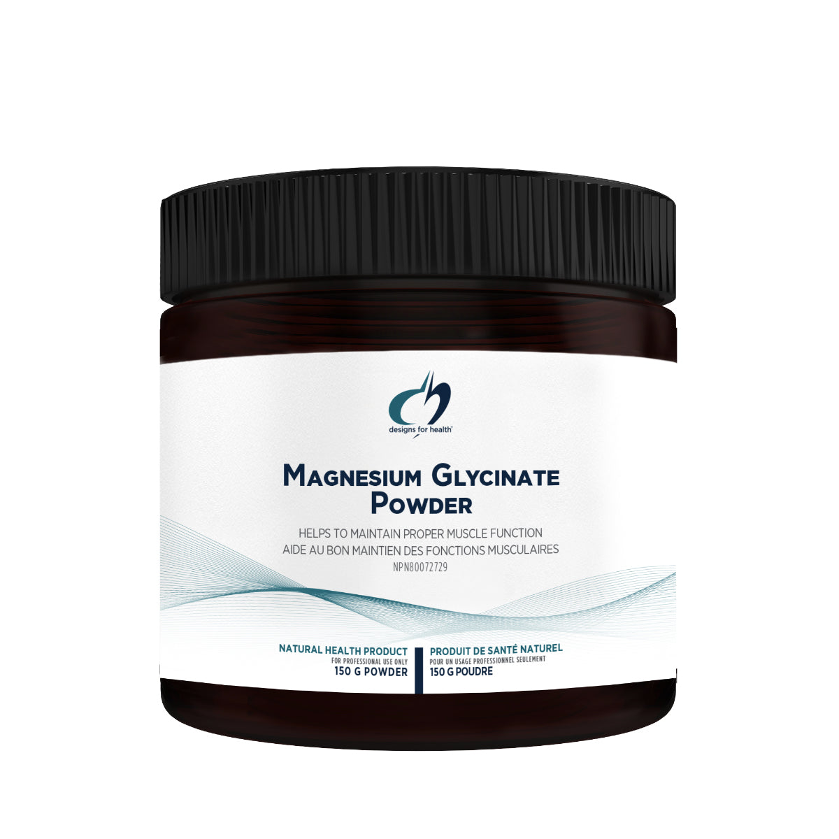 Magnésium Glycinate Powder - Designs for health - 150g (poudre)