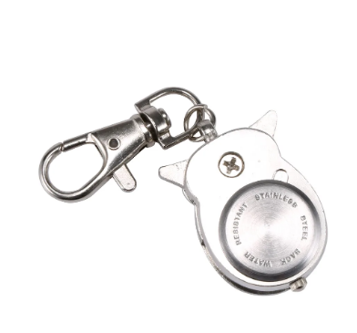 Montre porte-clés hibou argent