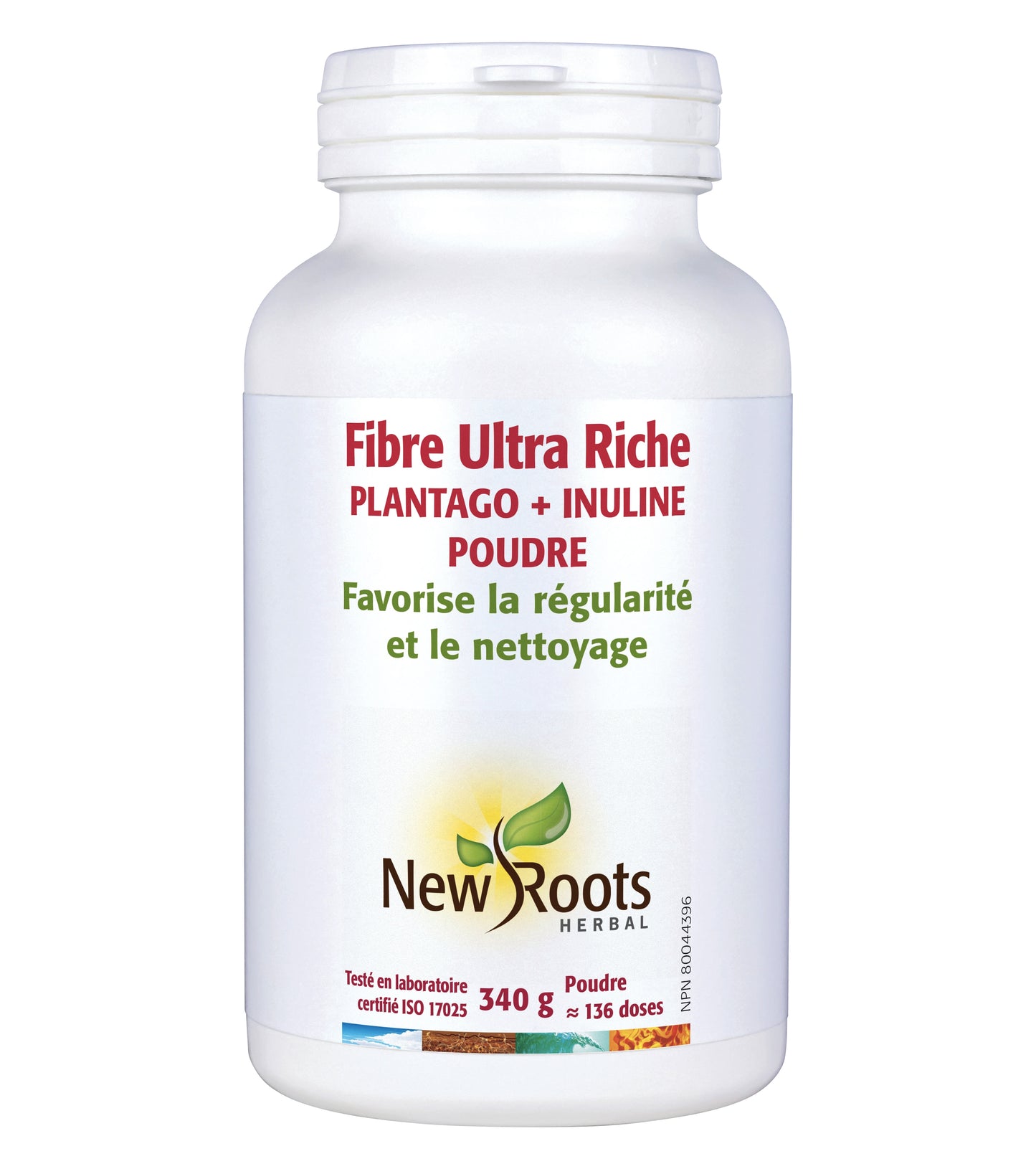 Fibre Ultra Riche - Plantago + Inuline - New Roots - 340g (poudre)