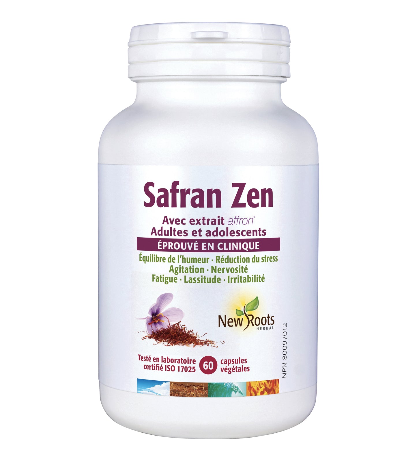 Safran Zen (équilibre humeur, agitation, nervosité) - New Roots - 60 capsules