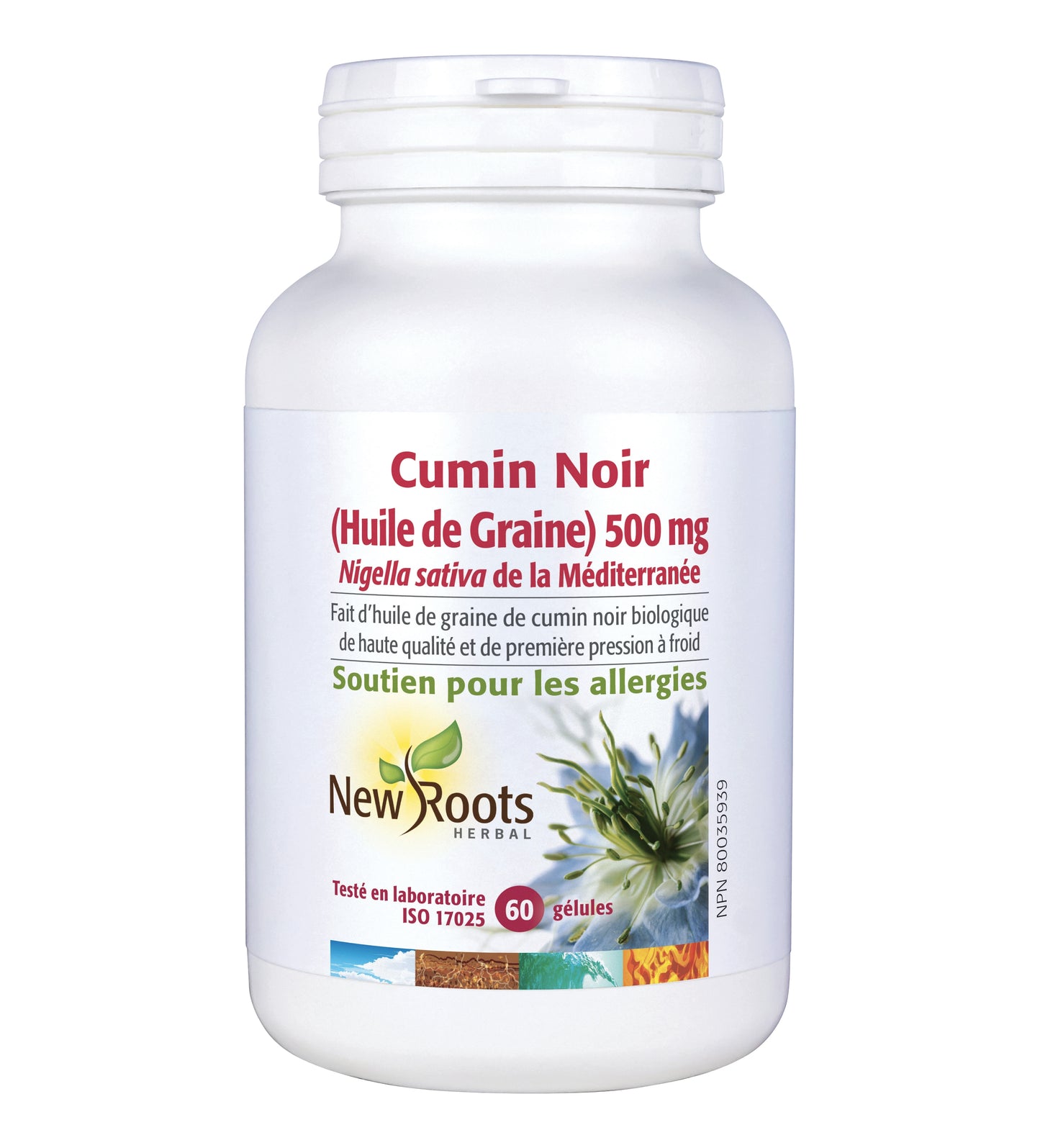 Huiles de graines de Cumin Noir  500mg - New Roots - 60 gélules