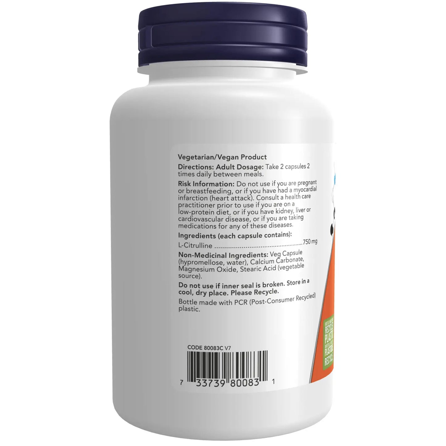 L-Citrulline - 750mg - Now Foods - 90 capsules