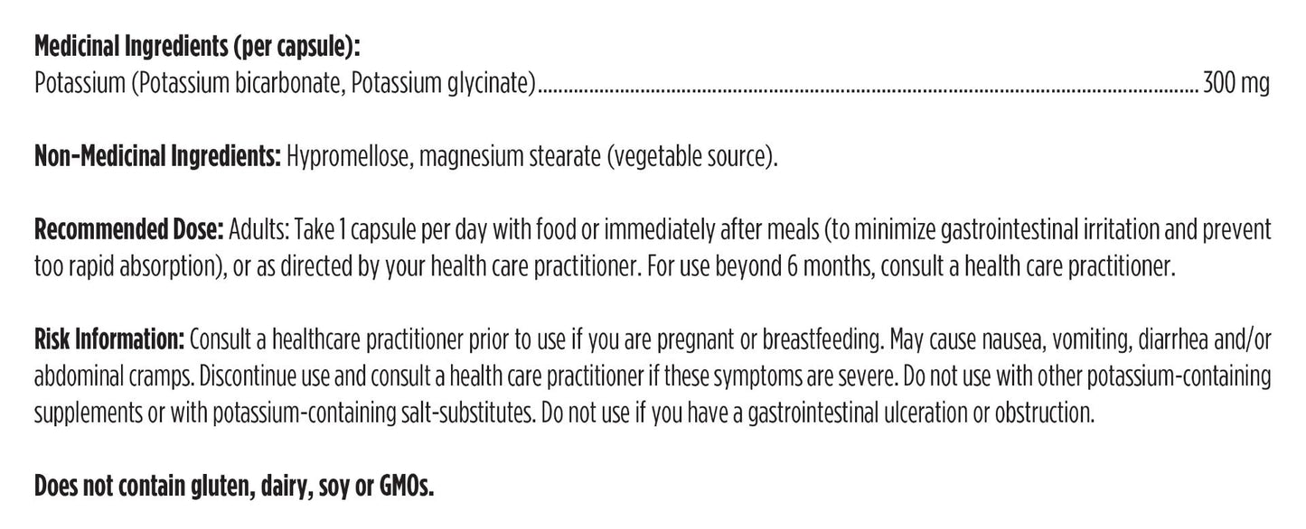 K+2 Potassium - Designs for health - 120 capsules