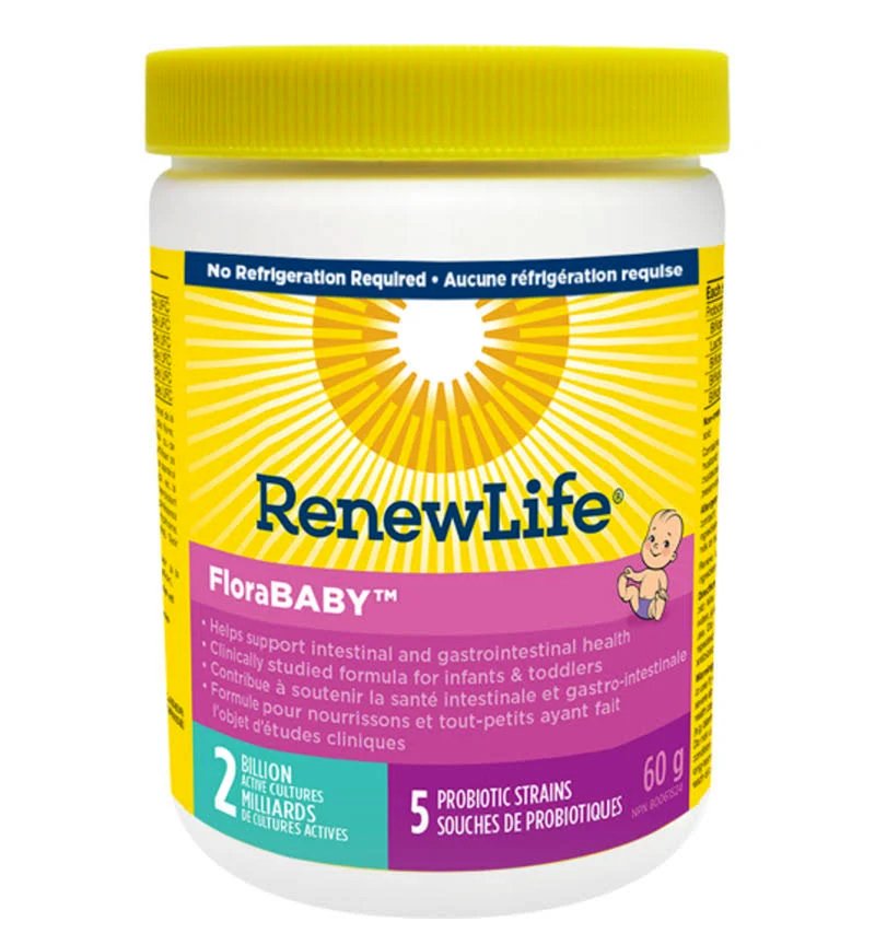 FloraBaby - Probiotiques pour bébé 2 milliards  - Renew Life - 60g