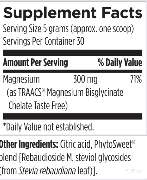 Magnésium Glycinate Powder - Designs for health - 150g (poudre)