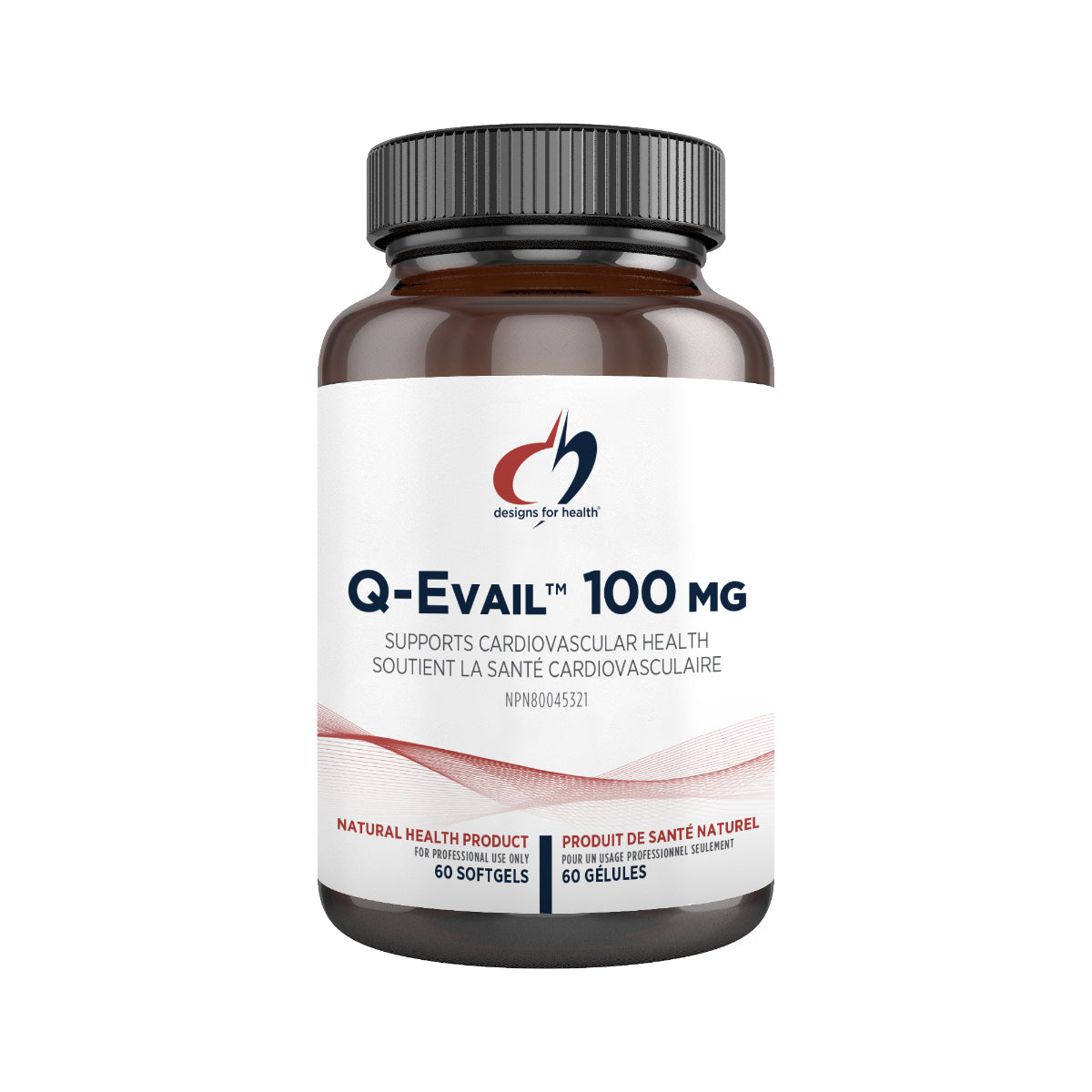 Q-Evail 100 (Ubiquinol, CoQ10), Designs for health - 60 gélules