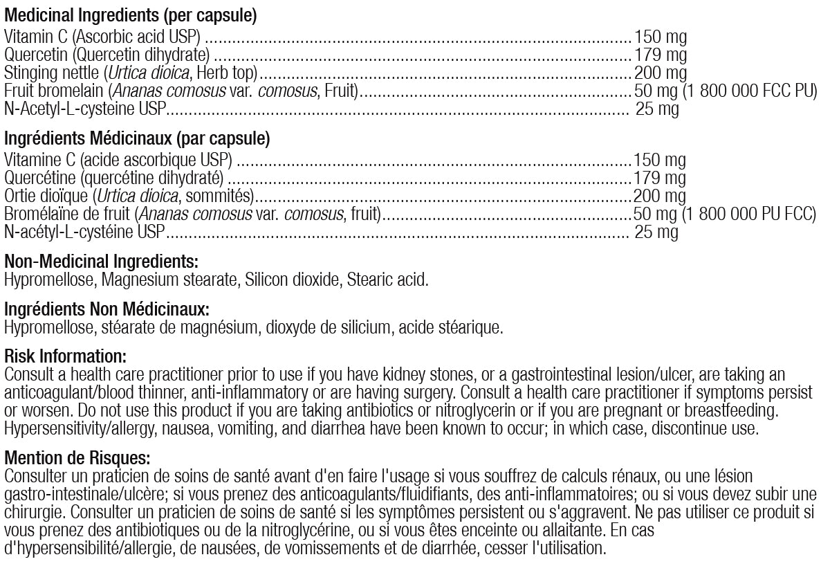 Natural D-Hist - OrthoMolecular Products - 120 capsules