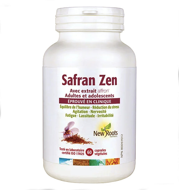 Safran Zen (équilibre humeur, agitation, nervosité) - New Roots - 60 capsules