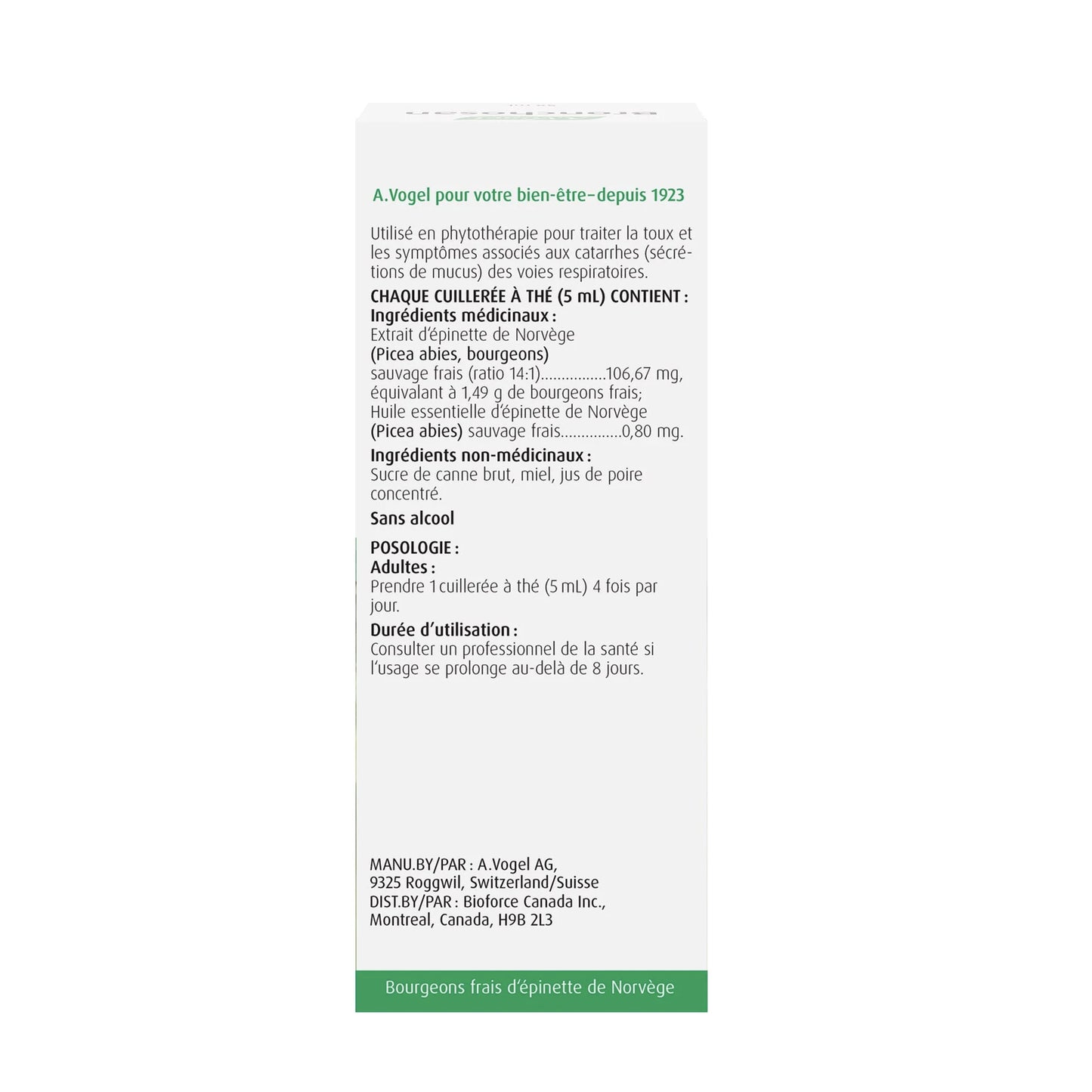 Santasapina - Sirop apaisant contre la toux - sans alcool - A. Vogel - 100ml