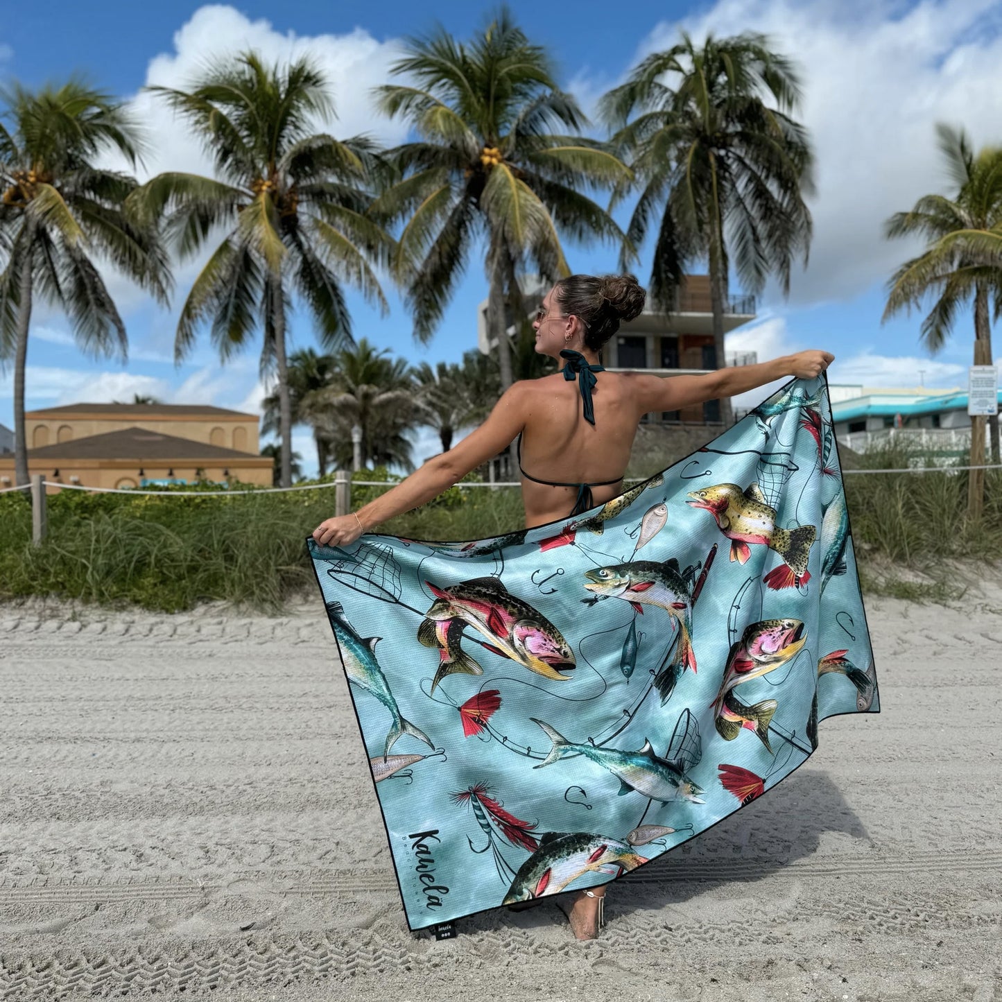 Serviette de plage en microfibre Kawelä - Manicouagan