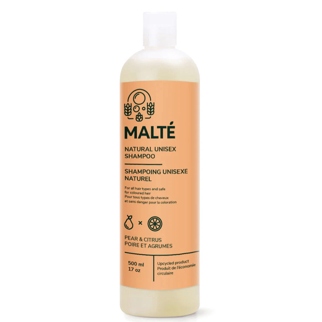 Shampoing Unisexe Naturel - Poire et agrumes - Hydratation et volume - Mouvement Malté - 500ml