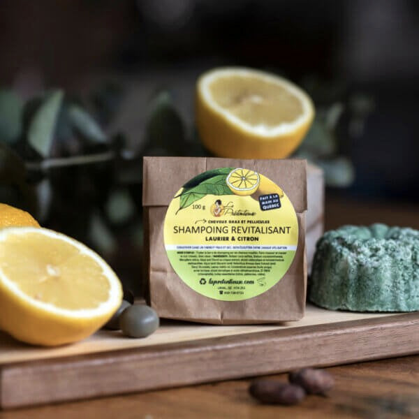 Shampoing et revitalisant solide 2 en 1 - Huile de laurier et citron - 100g