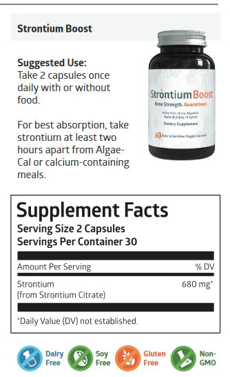 Strontium Plus - Algae Cal - 60 capsules