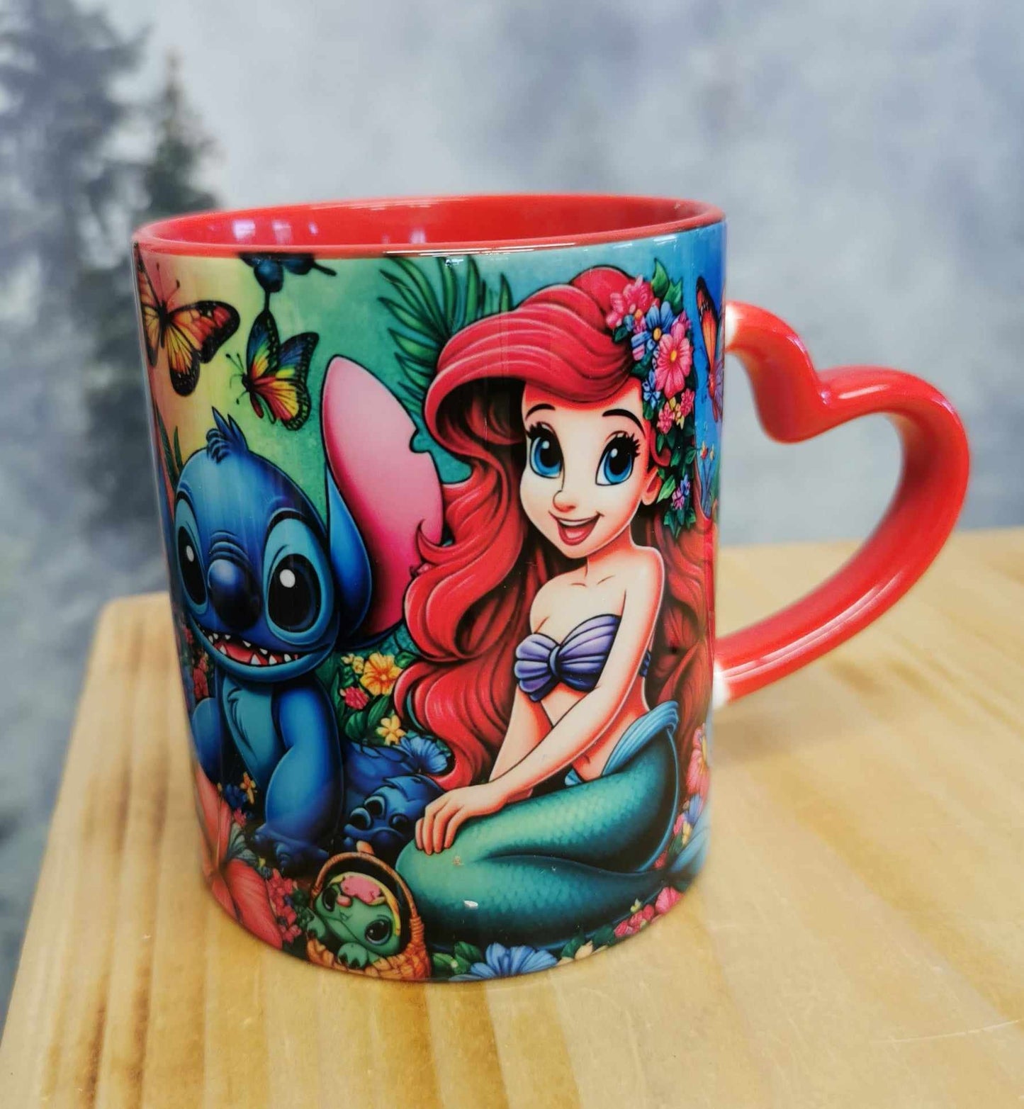 Tasse à café 12 Oz. - La Petite Sirène et Stitch