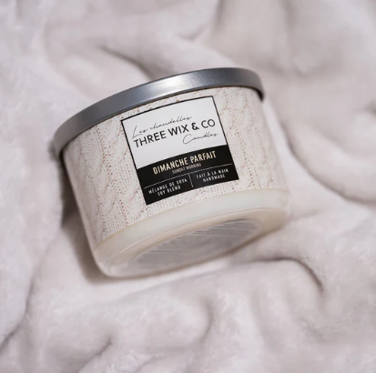 Chandelle de soya - Dimanche Parfait - Three Wix & Co