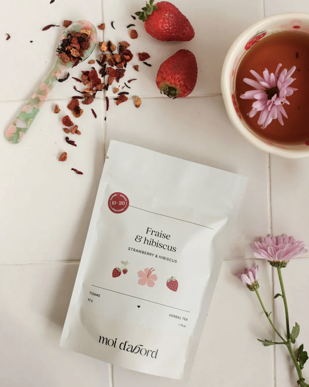 Tisane - Fraise & Hibiscus - Moi D'abord - 50g