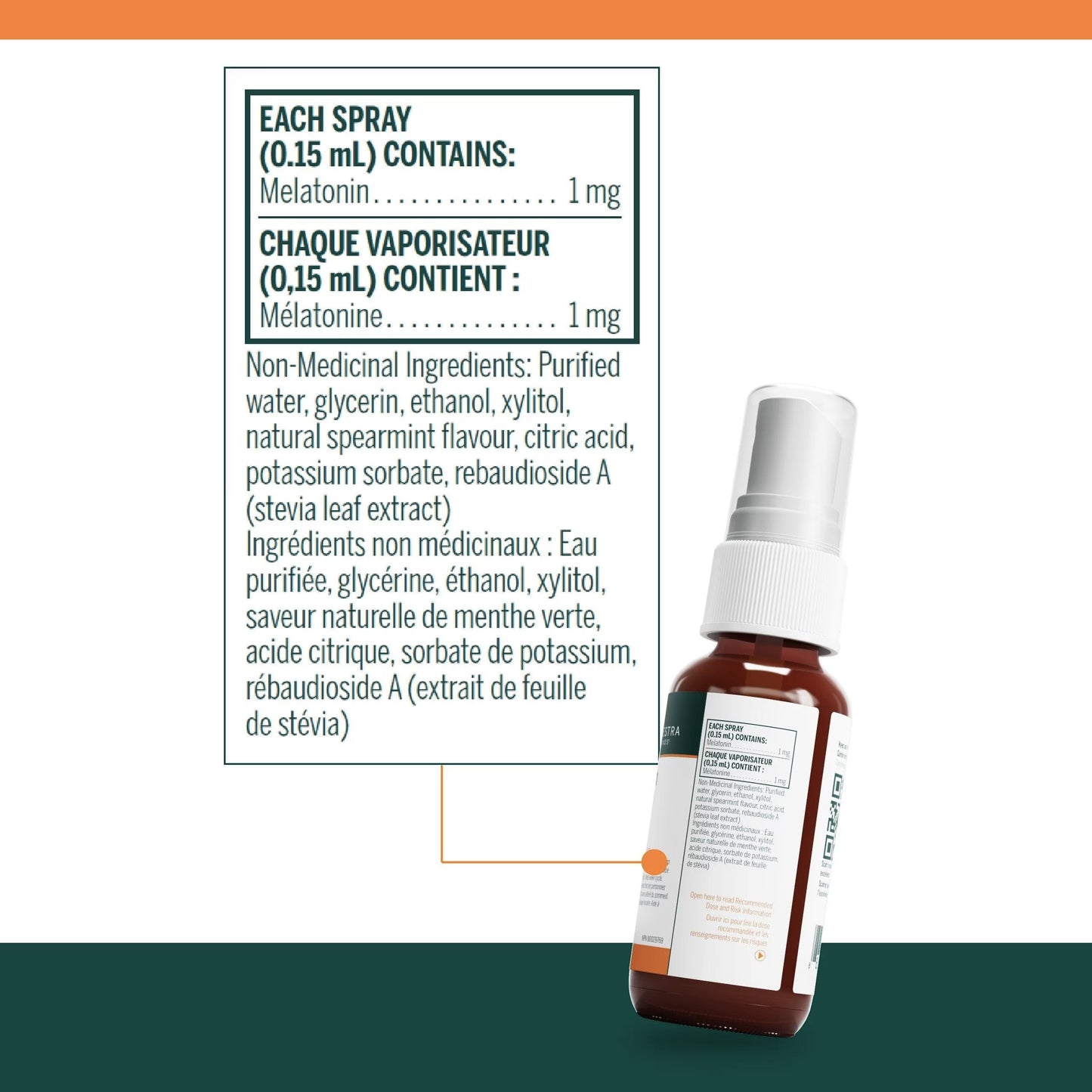 Vaporisateur de mélatonine 1mg - Genestra Brands - 30ml