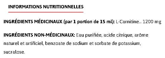 L-Carnitine liquide - Métabolisme des graisses - XPN - 500ml - Fruits des champs