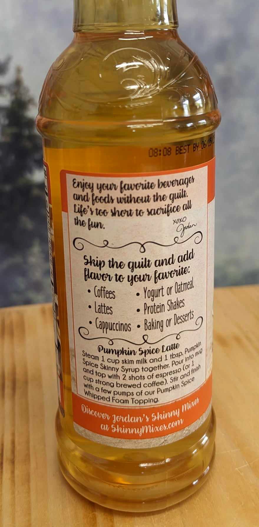 Skinny syrups - Pumpkin Spice - Latte citrouille