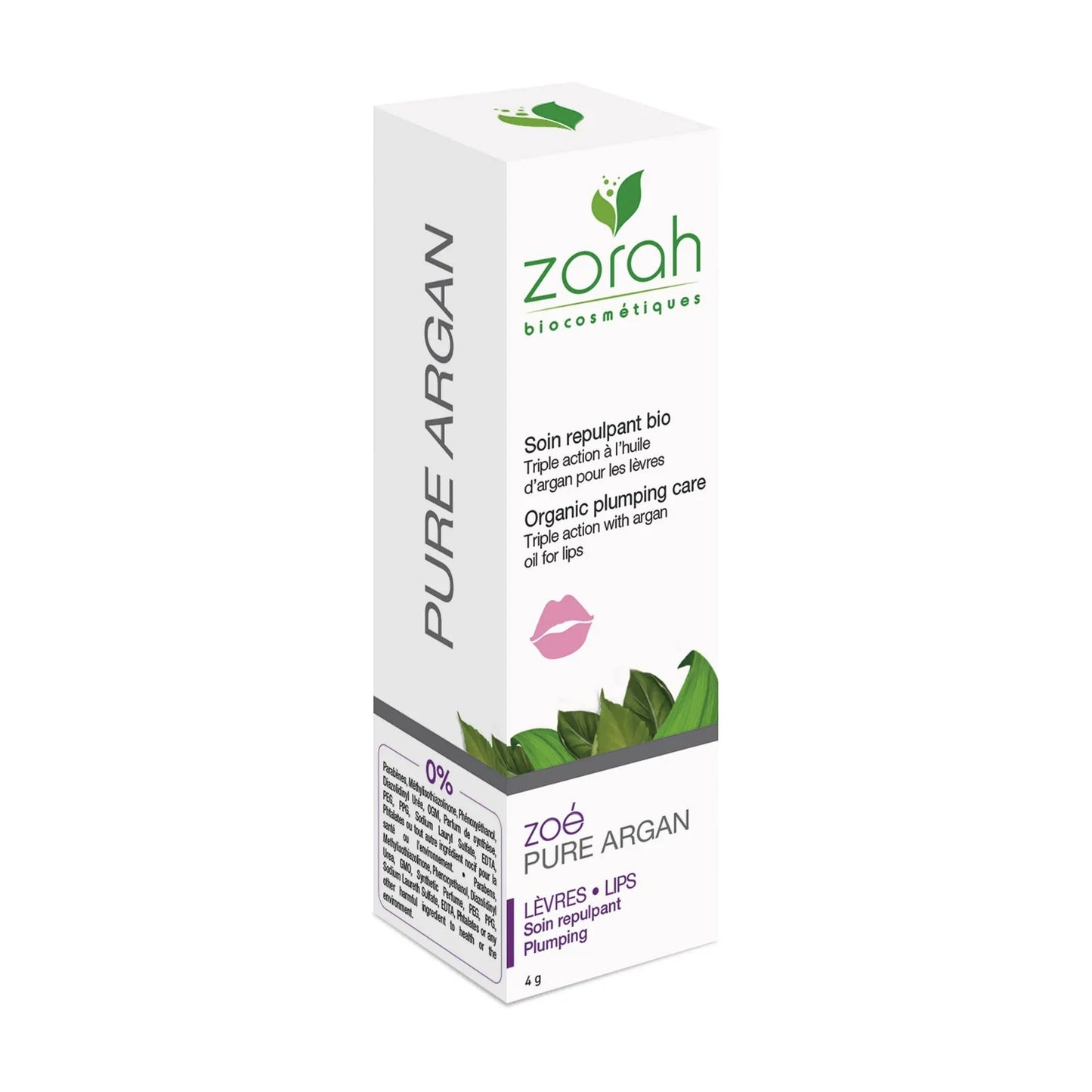 Zoé - Soin des lèvres repulpant hydratant à l'huile d'argan - Zorah - 4g