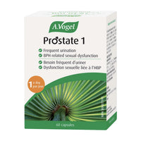 Prostate 1 - Capsules de palmier nain, dysfonction sexuelle reliée à l'HBP - 30 ou 60 capsules